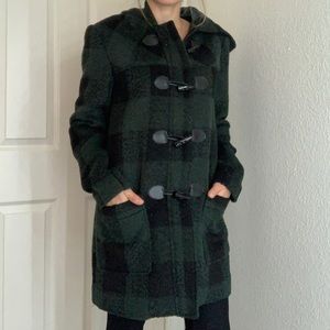 Green/Black Pea Coat